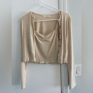 Matching cardigan and tank set